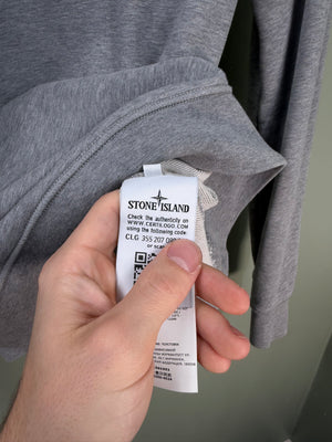 Stone Island Grey 1/4 Zip Jumper