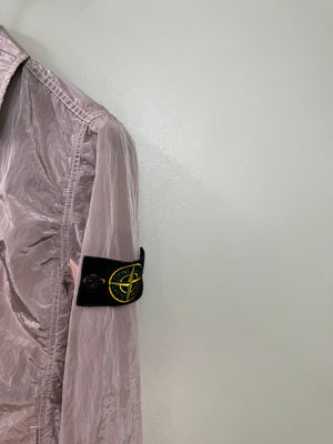Stone Island Silver Nylon Metal Overshirt