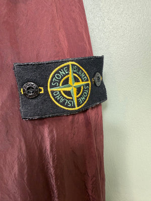 Stone Island Burgundy Nylon Metal Overshirt