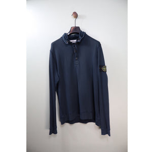 Stone Island Navy 1/4 Button Jumper