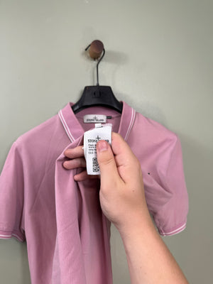 Stone Island Pink Slim Fit Polo