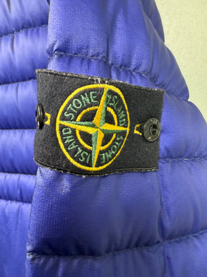 Stone Island Blue Loom Woven Down Jacket