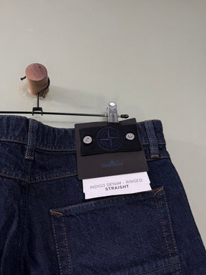 Stone Island Straight Navy Denim Research Jeans