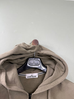 Stone Island Khaki Zipped Hoodie