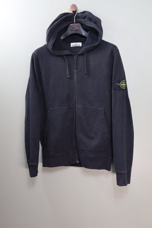 Stone Island Black Zipped Hoodie