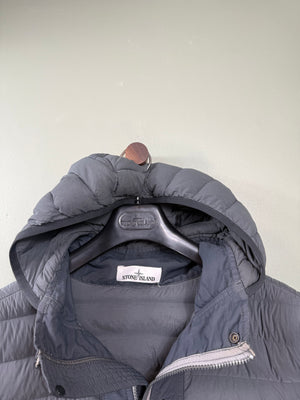 Stone Island Grey Loom Woven Down Jacket