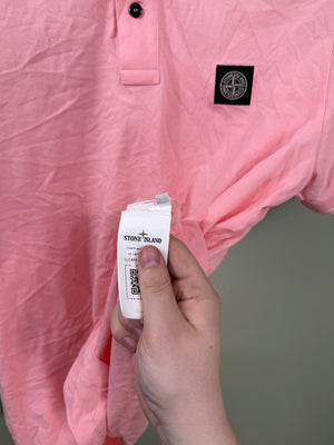 Stone Island Pink Slim Fit Polo