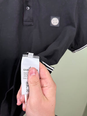 Stone Island Black Slim Fit Polo