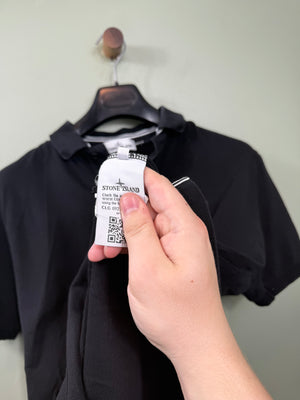 Stone Island Black Regular Fit Polo