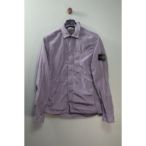 Stone Island Silver Nylon Metal Overshirt