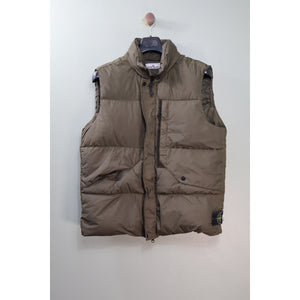 Stone Island Khaki Crinkle Reps Gilet