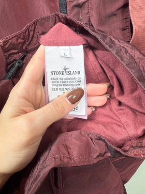 Stone Island Burgundy Nylon Metal Overshirt