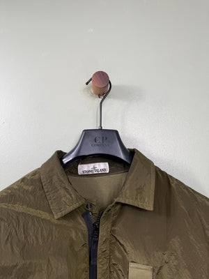 Stone Island Khaki Nylon Metal Overshirt