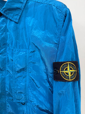 Stone Island Blue Nylon Metal Overshirt