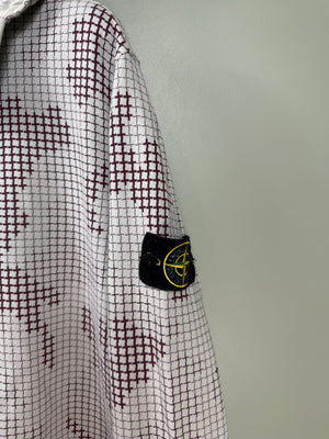 Stone Island Grid Camo 1/4 Zip Hoodie