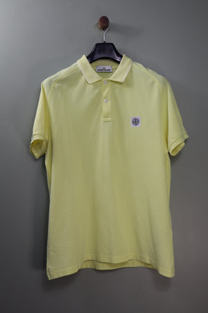 Stone Island Yellow Polo Shirt