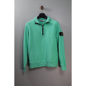 Stone Island Green 1/4 Zip Jumper