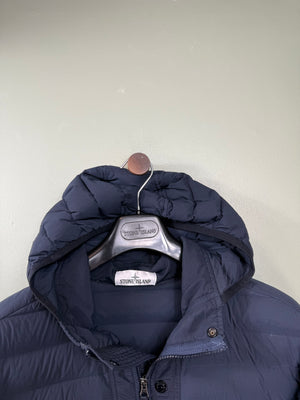 Stone Island Navy Loom Woven Down Jacket