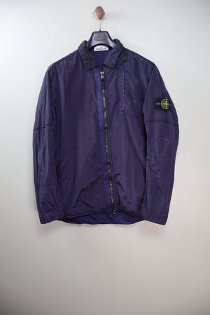 Stone Island Navy Nylon Metal Overshirt