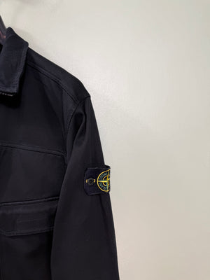Stone Island Black 3/4 Zip Smock