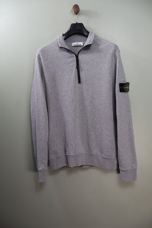 Stone Island Grey 1/4 Zip Jumper