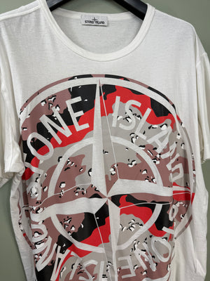 Stone Island White Desert Camo T-Shirt