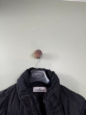 Stone Island Black Crinkle Reps Down Gilet