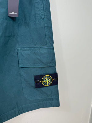 Stone Island Green LO-W Cargo Shorts