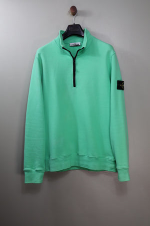 Stone Island Green 1/4 Zip Jumper