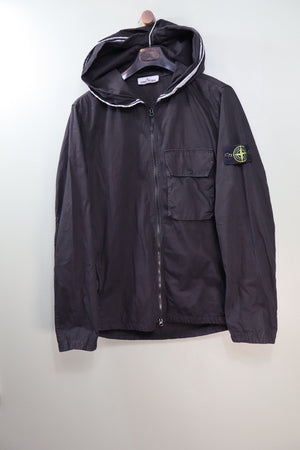 Stone Island Black Hooded Overshirt