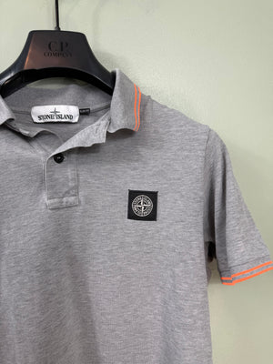 Stone Island Grey Slim Fit Polo