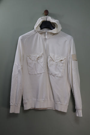 Stone Island Beige Ghost 1/4 Zip Hoodie