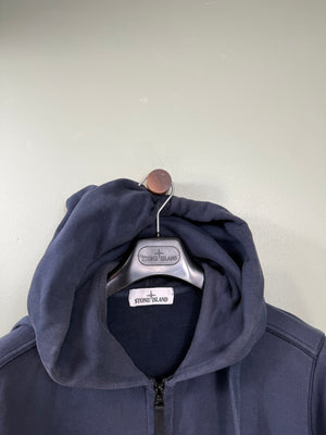 Stone Island Navy Zipped Hoodie