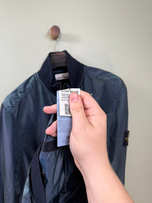 Stone Island Green/Blue Nylon Metal Watro Colour Weft Bomber Jacket