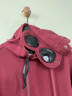 C.P. Company Burgundy Goggle Hoodie