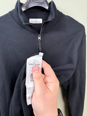 Stone Island Black 1/4 Zip Jumper