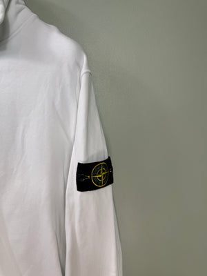 Stone Island White 1/4 Zip Jumper