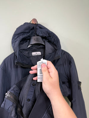 Stone Island Navy Crinkle Reps Jacket