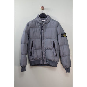Stone Island Grey Crinkle Reps Down Jacket