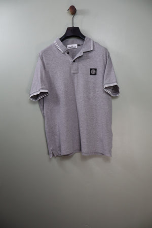 Stone Island Grey Slim Fit Polo
