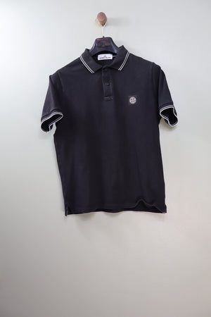 Stone Island Black Slim Fit Polo