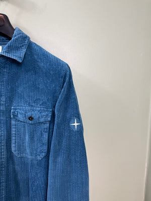 Stone Island Blue Corduroy Overshirt