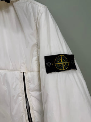 Stone Island White Crinkle Reps Jacket