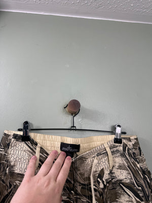 Stone Island Beige Marble Print Bermuda Shadow Project Shorts