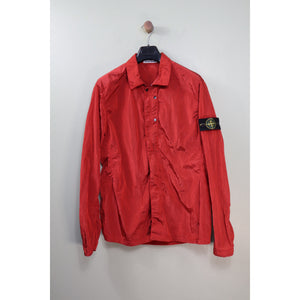 Stone Island Red Nylon Metal Overshirt