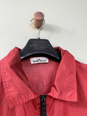 Stone Island Red Nylon Metal Overshirt