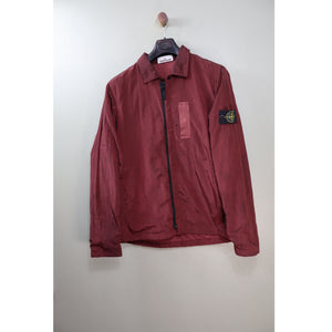 Stone Island Burgundy Nylon Metal Overshirt