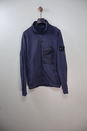 Stone Island Navy Ghost Zipped Jumper
