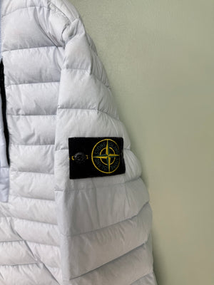 Stone Island Ice Blue Loom Woven Down Jacket