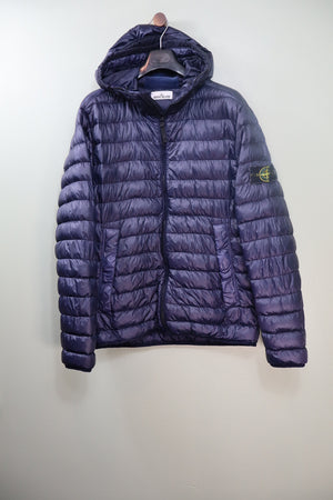 Stone Island Navy Garment Dyed Down Jacket